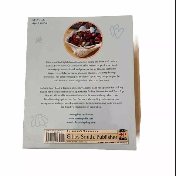 Mermaid Hardcover Cookbook Author Barbara Beery  Children’s Recipes Photographs - Picture 2 of 6